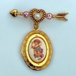 Vintage 90’s Avon “Cherished Moments” Locket Brooch Pin